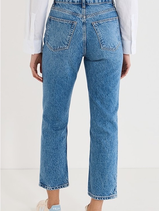 Reformation Denim - Reformation Blue Cropped Straight Jeans